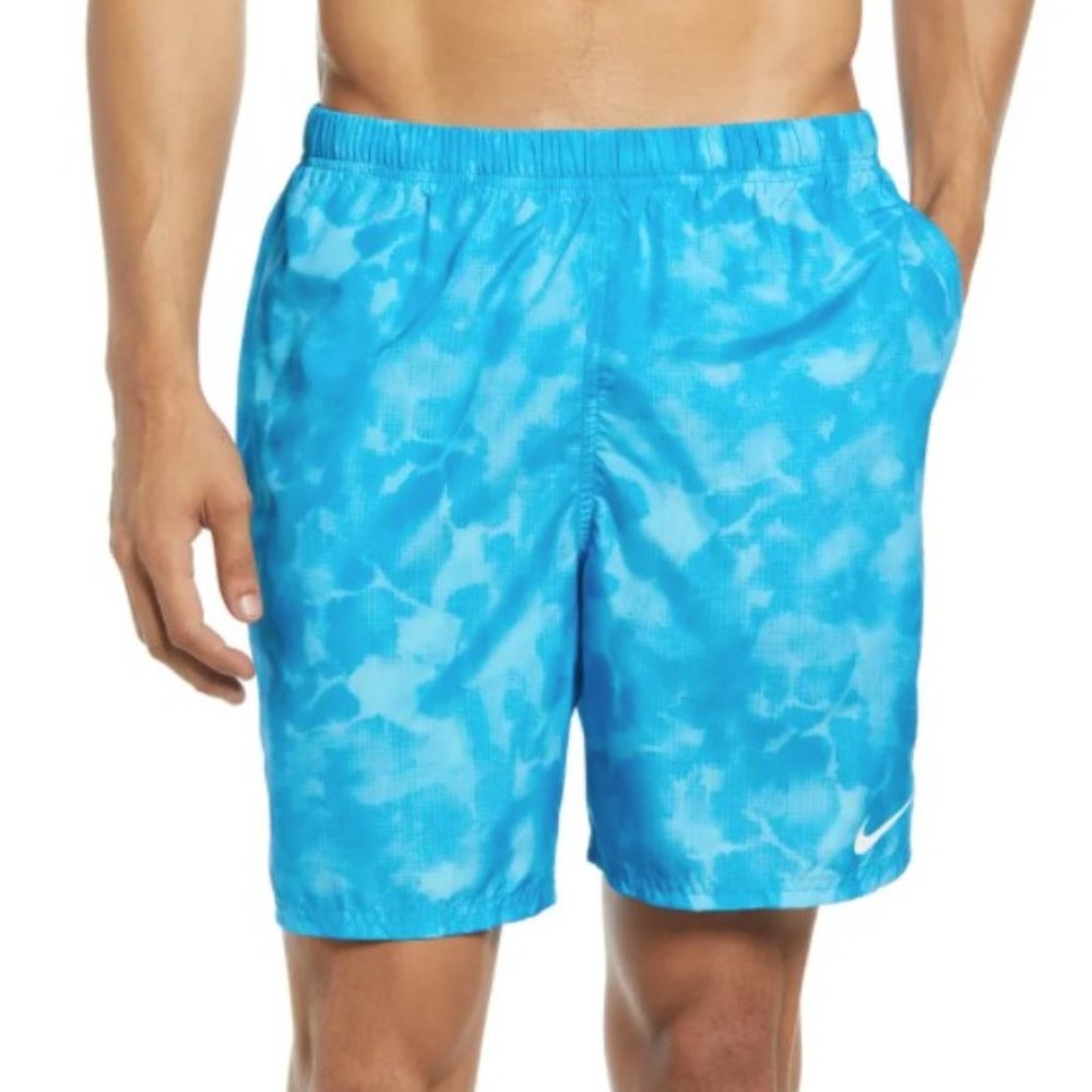 Nike Men's 7" Blue Cloud Dye Packable Volley Swim Trunks Shorts NWT XL 2XL XXL